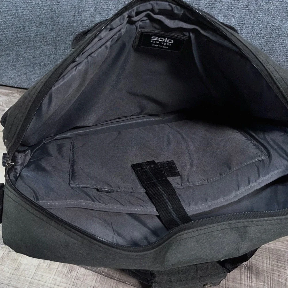 Solo New York Duane Hybrid Briefcase Backpack‎ Mens Large Laptop Tablet Gray